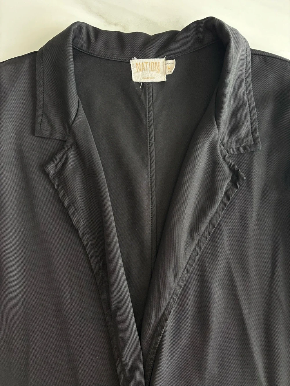 Nation LTD Jessie Blazer Black Single-Button Relaxed Blazer Sz L